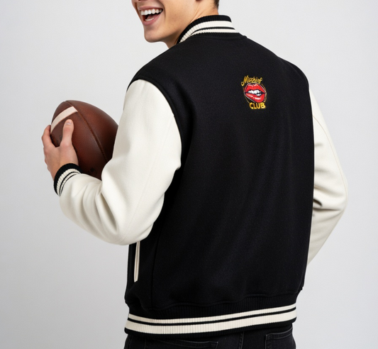 Heritage Embroidered Unisex Varsity Jacket | Mischief Club Originals | 100% Cotton