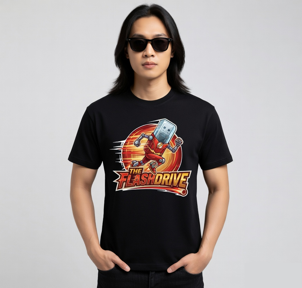 The Flash Drive Unisex Oversized Tee | Superhero Archives