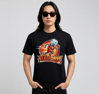 The Flash Drive Unisex Oversized Tee | Superhero Archives