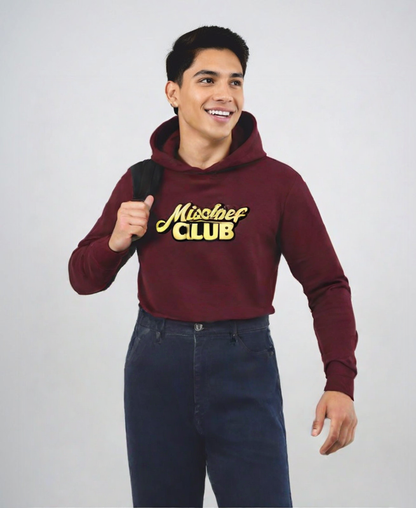 Mischief Club Originals| Female Cropped Hoodie Front & back print | 100% cotton | Extra Small
