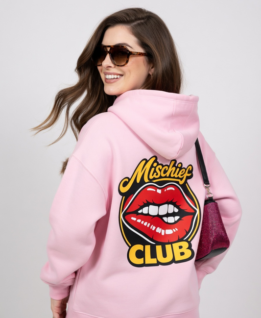 Mischief Club Originals | Super Warmth, Front and Back Print | Unisex Oversized Hoodie