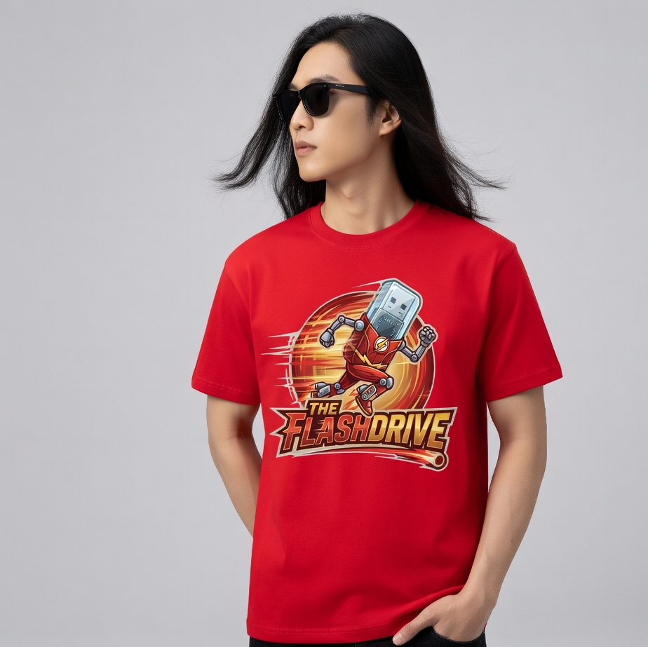 The Flash Drive Unisex Oversized Tee