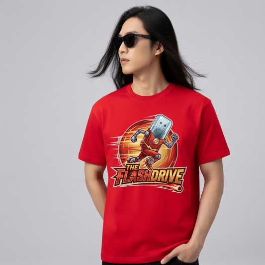 The Flash Drive Unisex Oversized Tee