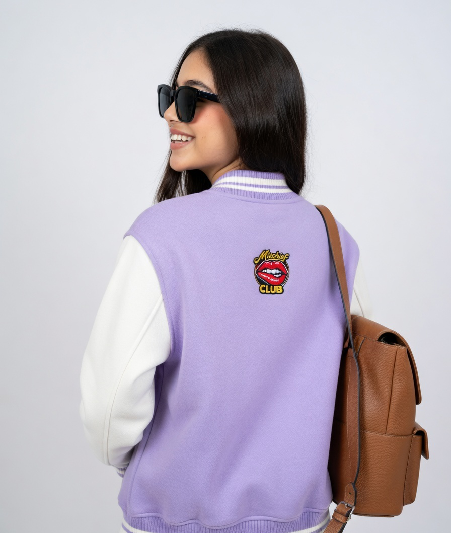 Heritage Embroidered Unisex Varsity Jacket | Mischief Club Originals | 100% Cotton