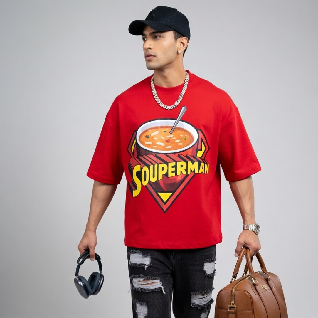 Souperman Unisex Terry Oversized Tee