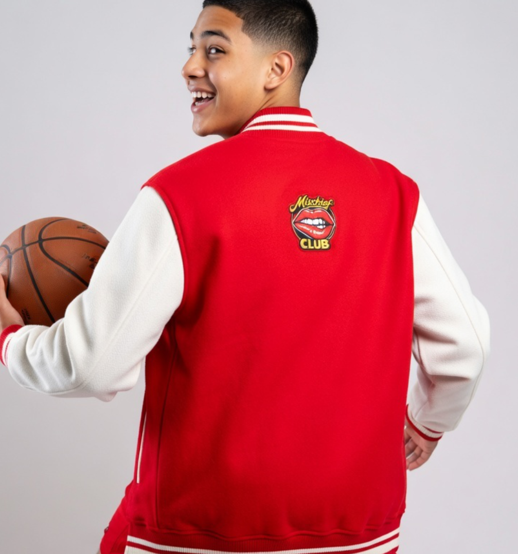 Heritage Embroidered Unisex Varsity Jacket | Mischief Club Originals | 100% Cotton