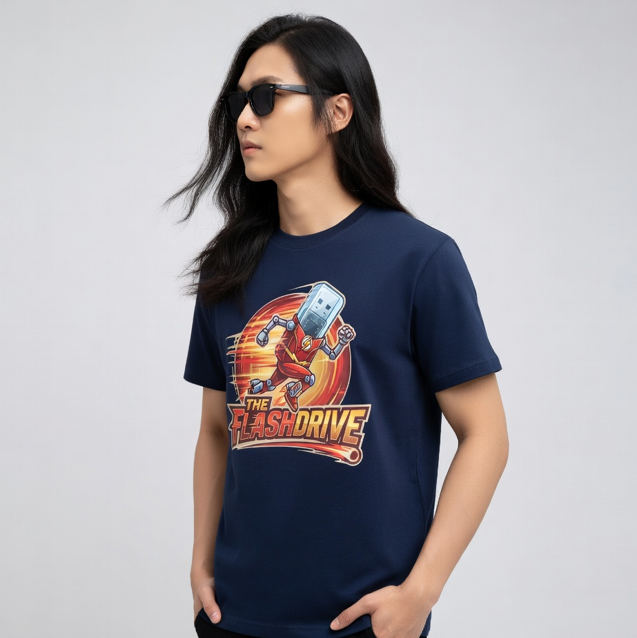 The Flash Drive Unisex Oversized Tee