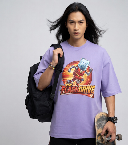 The Flash Drive Unisex Oversized Tee