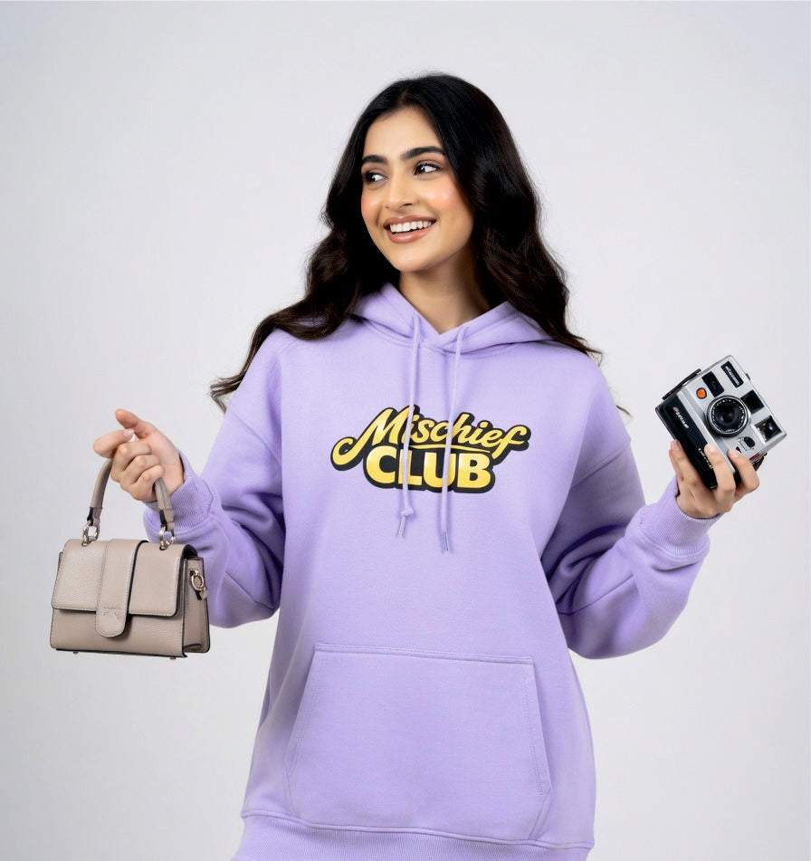 Mischief Club Originals | Super Warmth, Front and Back Print | Unisex Oversized Hoodie