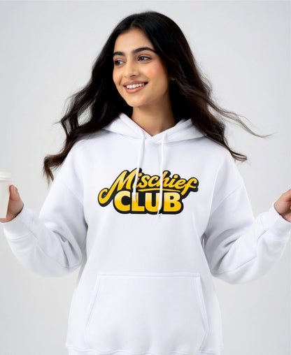 Mischief Club Originals | Super Warmth, Front and Back Print | Unisex Oversized Hoodie