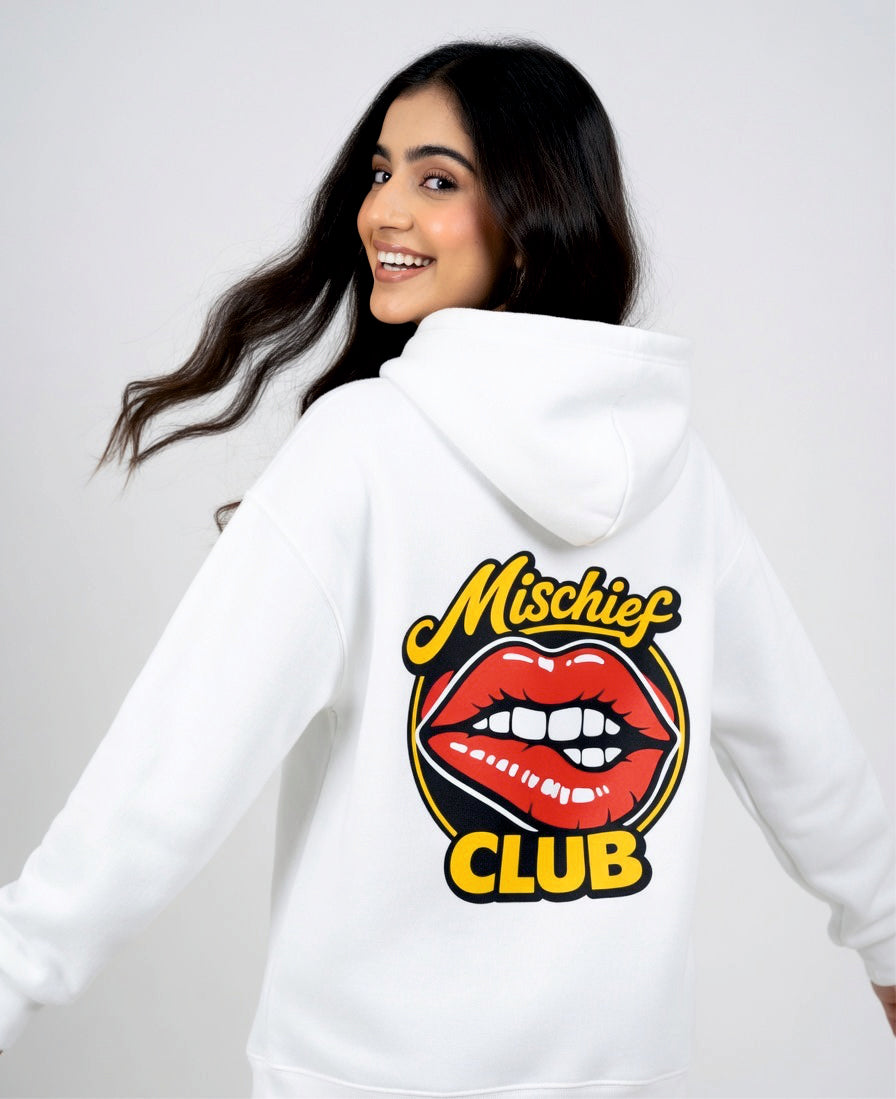 Mischief Club Originals | Super Warmth, Front and Back Print | Unisex Oversized Hoodie