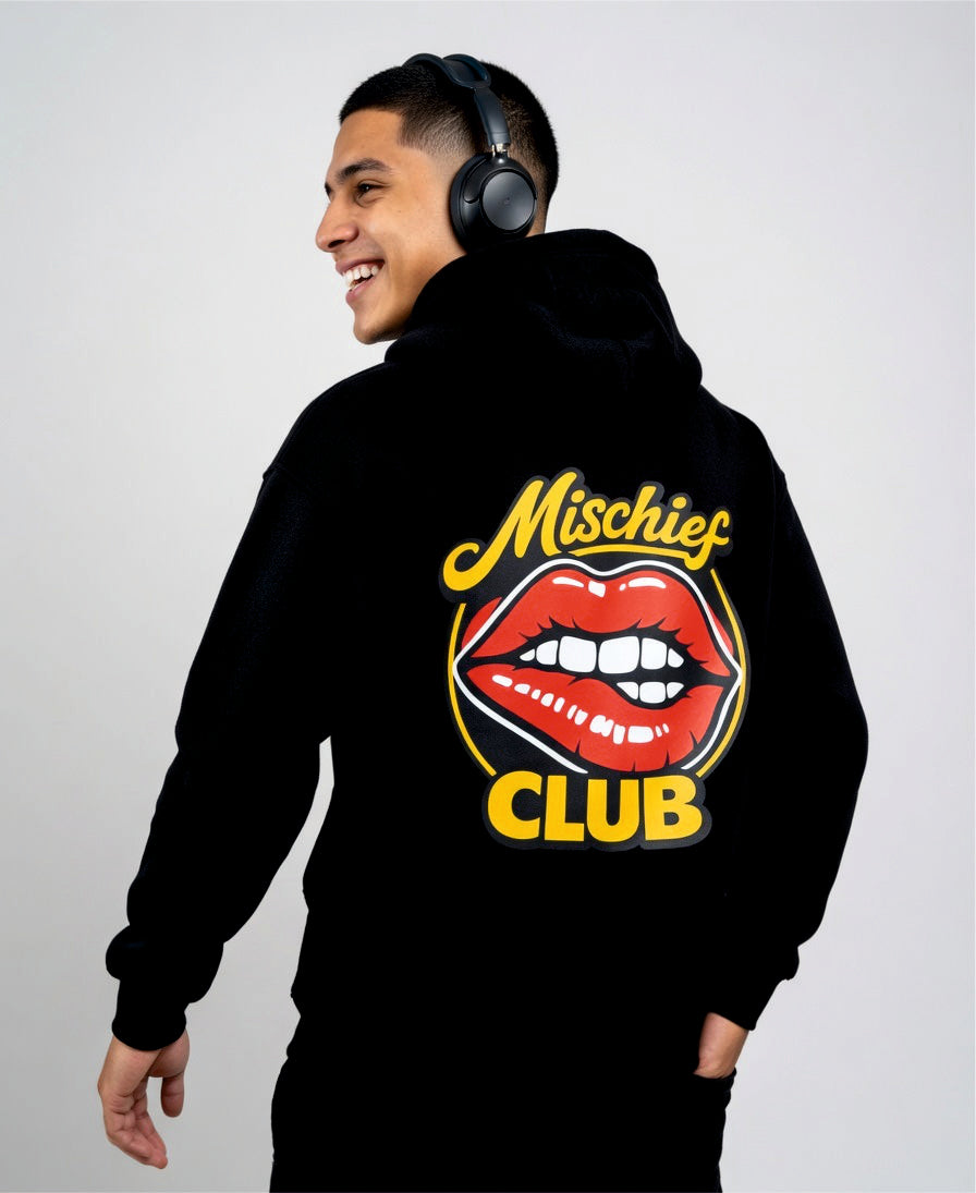 Mischief Club Originals | Super Warmth, Front and Back Print | Unisex Oversized Hoodie
