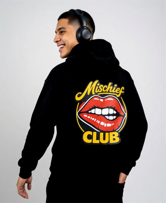 Mischief Club Originals | Super Warmth, Front and Back Print | Unisex Oversized Hoodie
