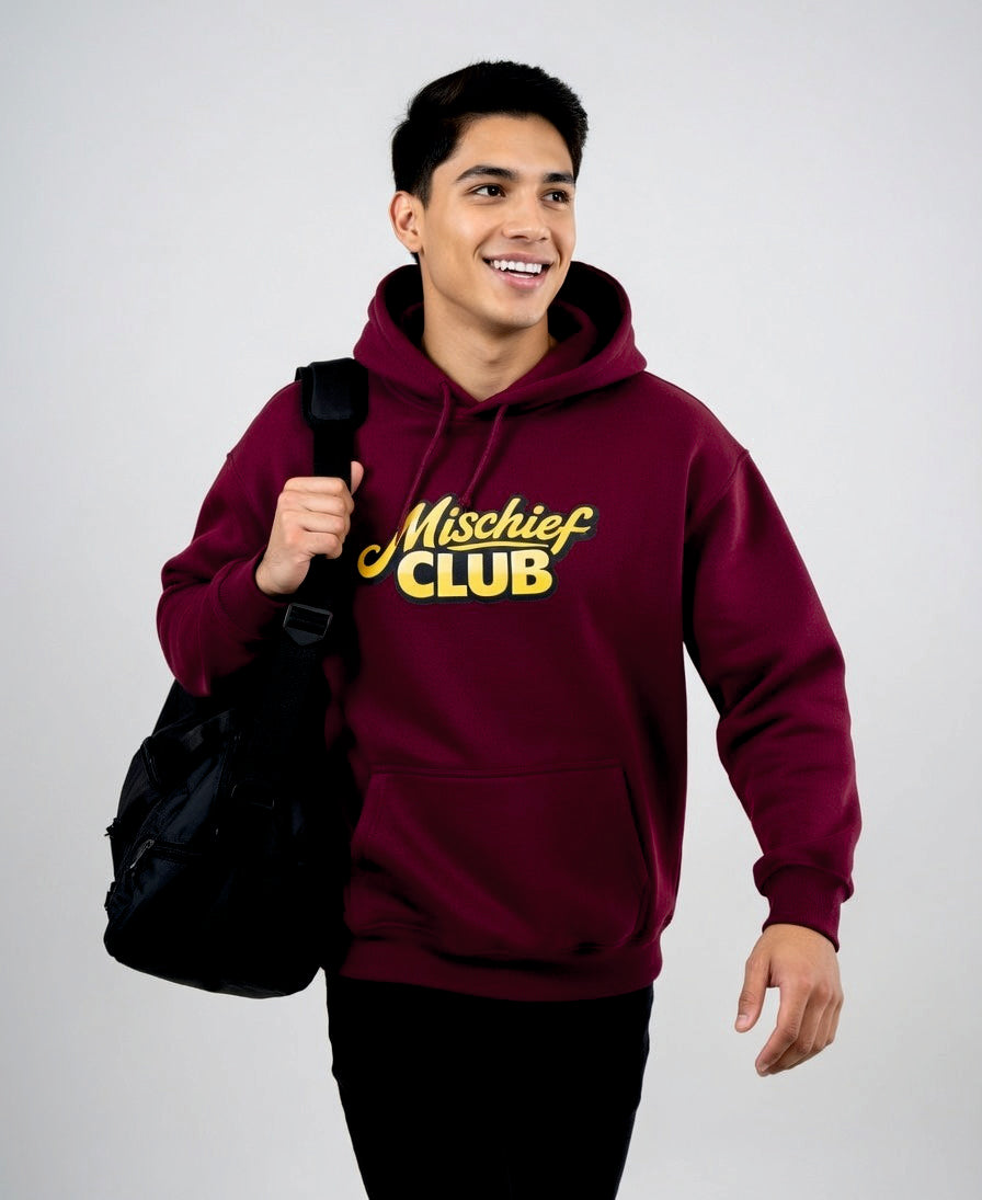 Mischief Club Originals | Super Warmth, Front and Back Print | Unisex Oversized Hoodie
