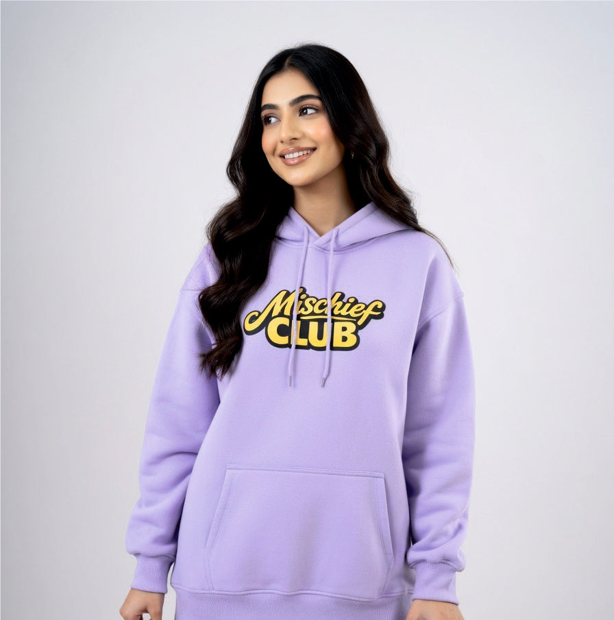 Mischief Club Originals | Super Warmth, Front and Back Print | Unisex Oversized Hoodie