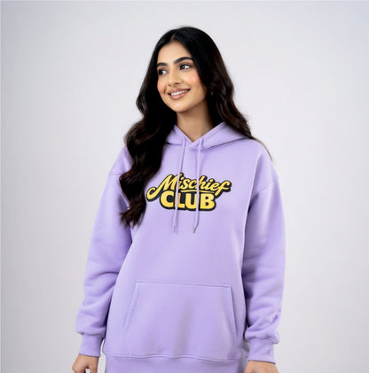 Mischief Club Originals | Super Warmth, Front and Back Print | Unisex Oversized Hoodie